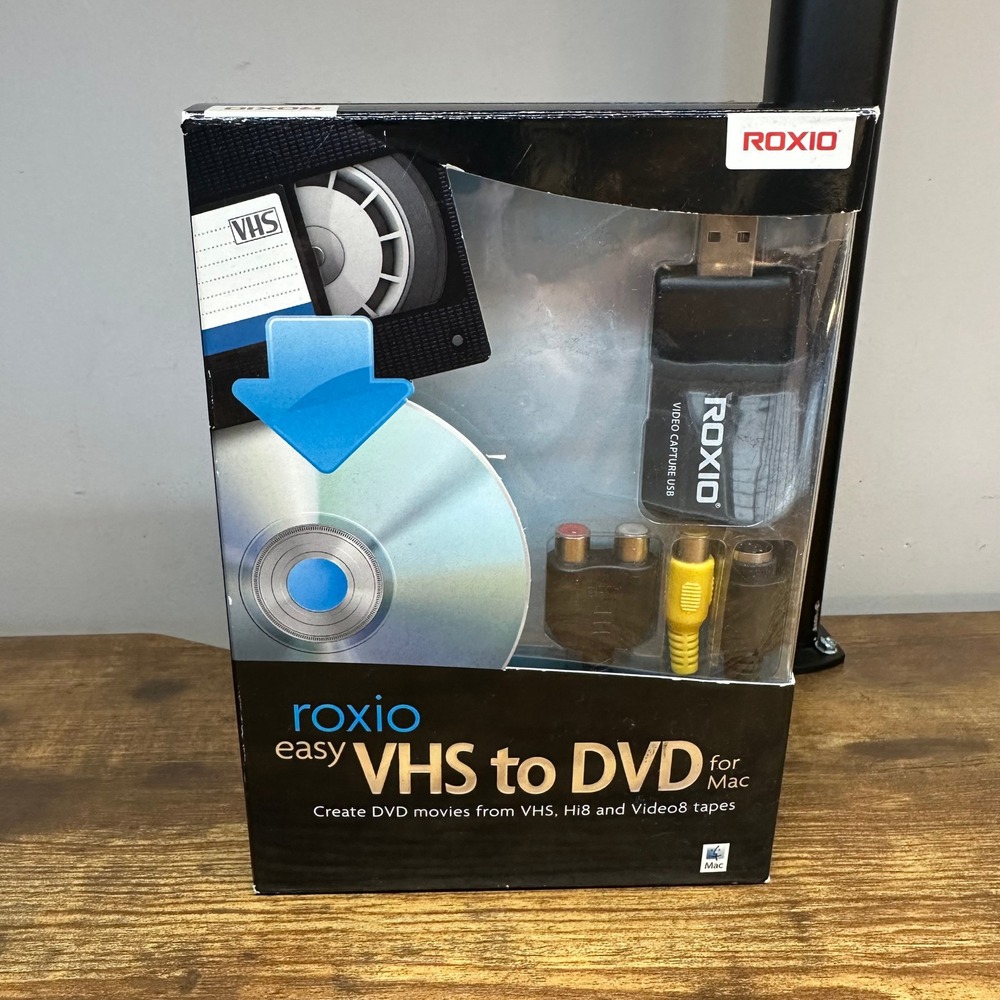Roxio Easy VHS to DVD for Mac Video Capture USB Digitizing Kit 539080-03